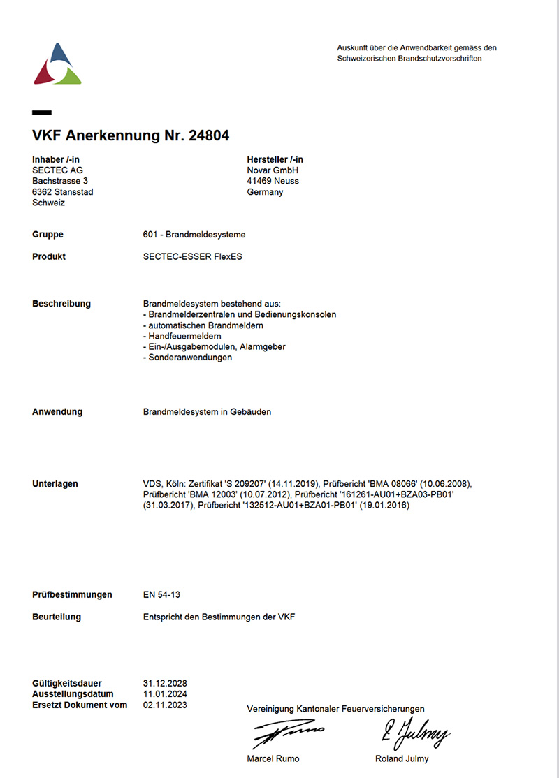 VKF Anerkennung flyer